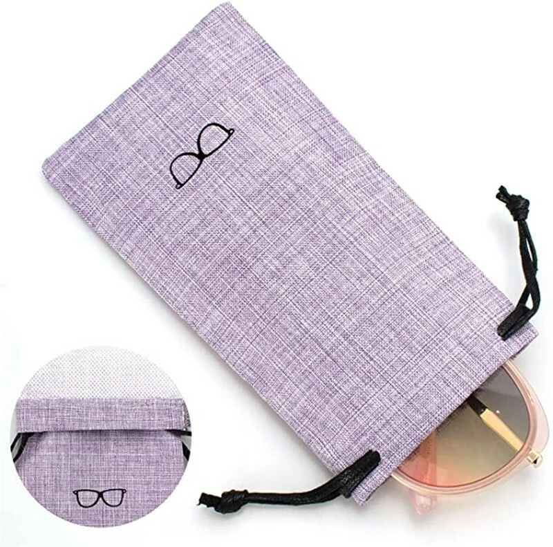 4pack Unisex Linen Fabric Hard Shell Eyeglasses Protector Case for Men Women 4