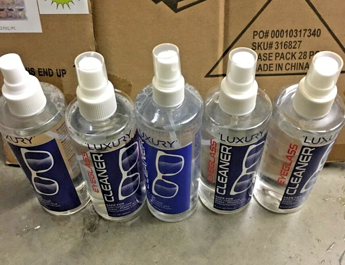 4x Luxury Eyeglass Cleaner Spray Safe for Anti Reflective Glass, Plastic 8.4 oz