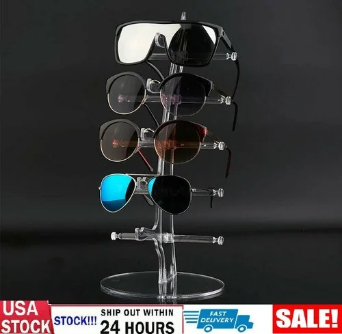 5 Layer Glasses Display Stand Acrylic Eyeglasses Rack Sunglasses Holder Storage