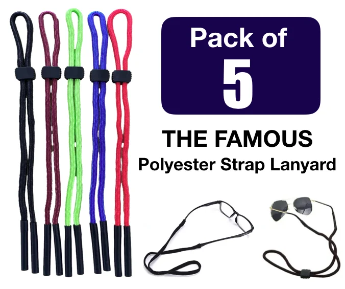 5-Pack Neck Strap Eyeglass Sunglass Sport Read Glass Cord String Lanyard Holder