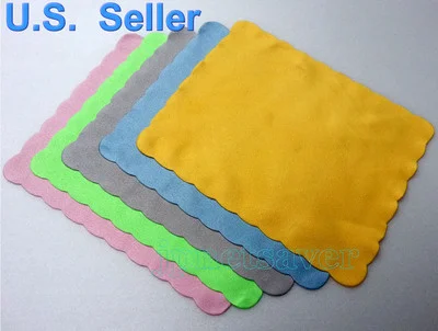 5 pcs. Multi Colored Eye Glasses Smooth Cleaning Cloth Fabric Wiper (6