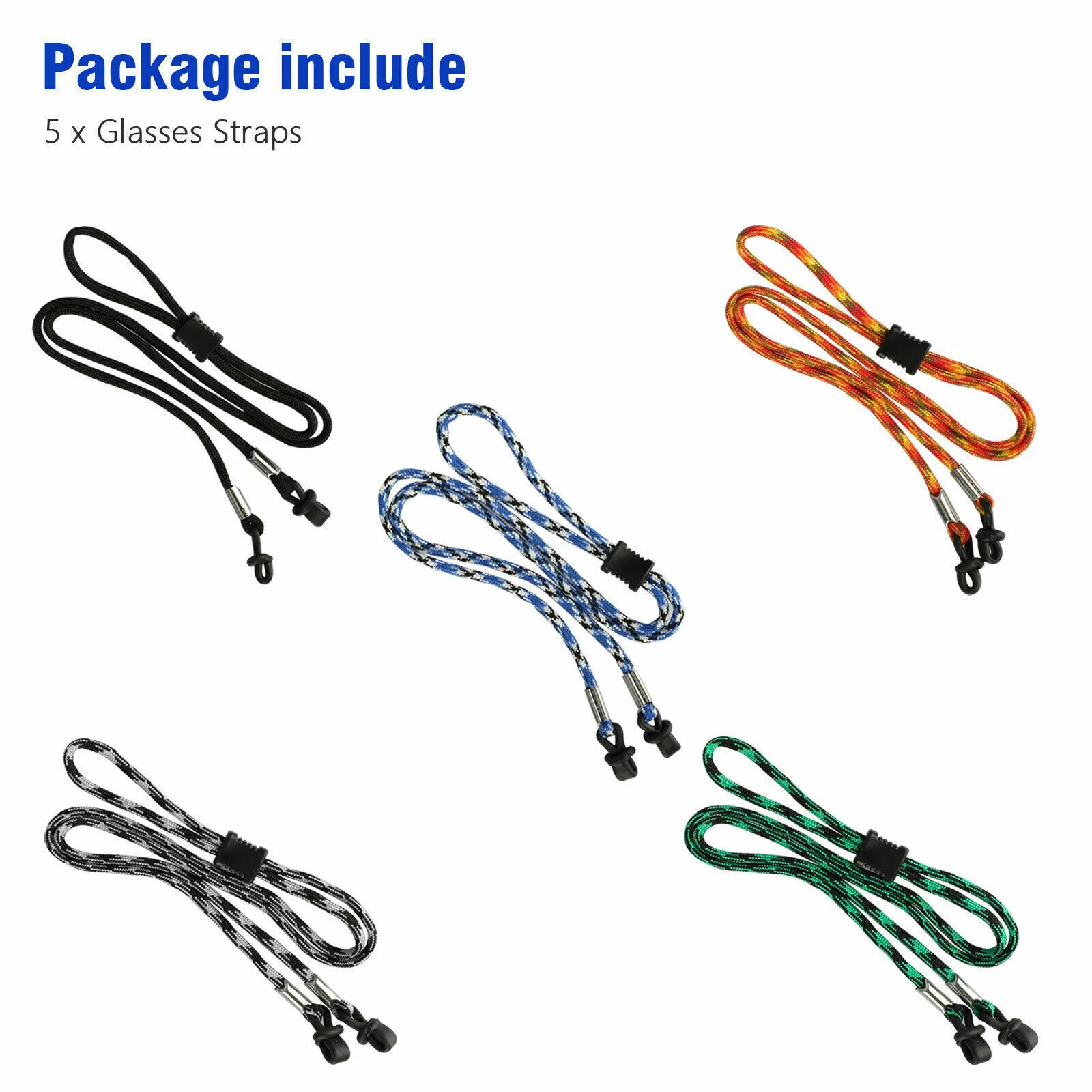 5 PCS Sport Sunglass Neck Strap Eyeglass Read Glasses Neck Cord Lanyard Holder 2