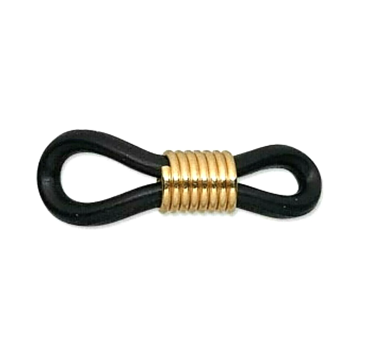 50 Black Silicone Gold Coil Sun Eye Glasses Eyeglass Holders Bead Findings