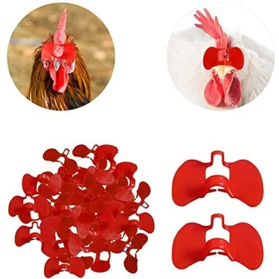 50 Pcs Pinless Chicken Peepers Eyeglasses Pheasant Poultry Blinders Anti Pecking