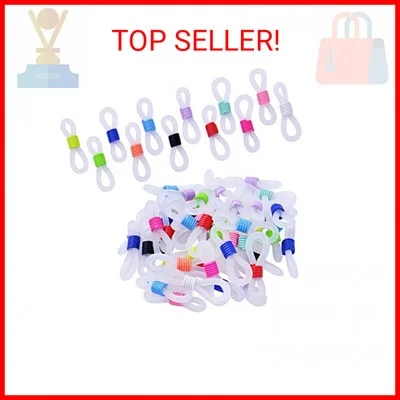 50pcs Eyeglass Chain Ends Eyeglass Chain Loop Holder Adjustable Rubber Spectacle