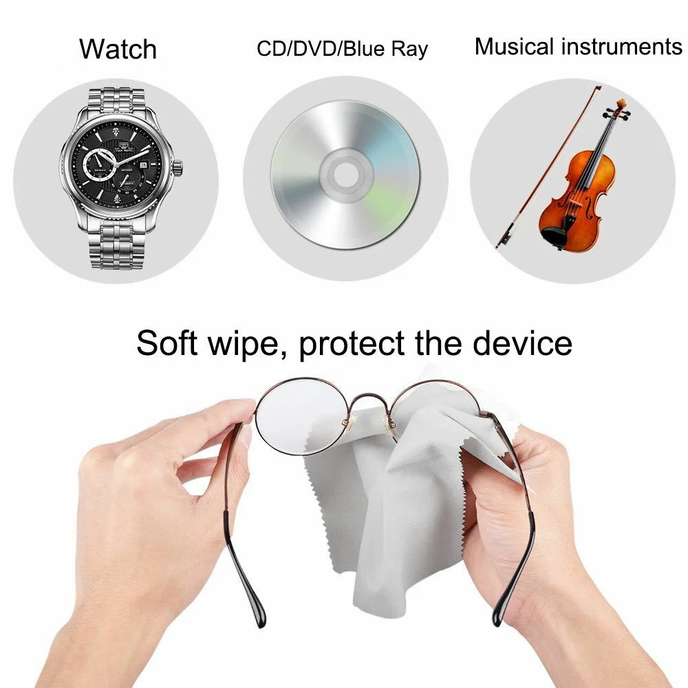 5/10/20 Pcs Microfiber Glasses Cleaning Cloth For Screen Camera Lens Eyeglasses 3