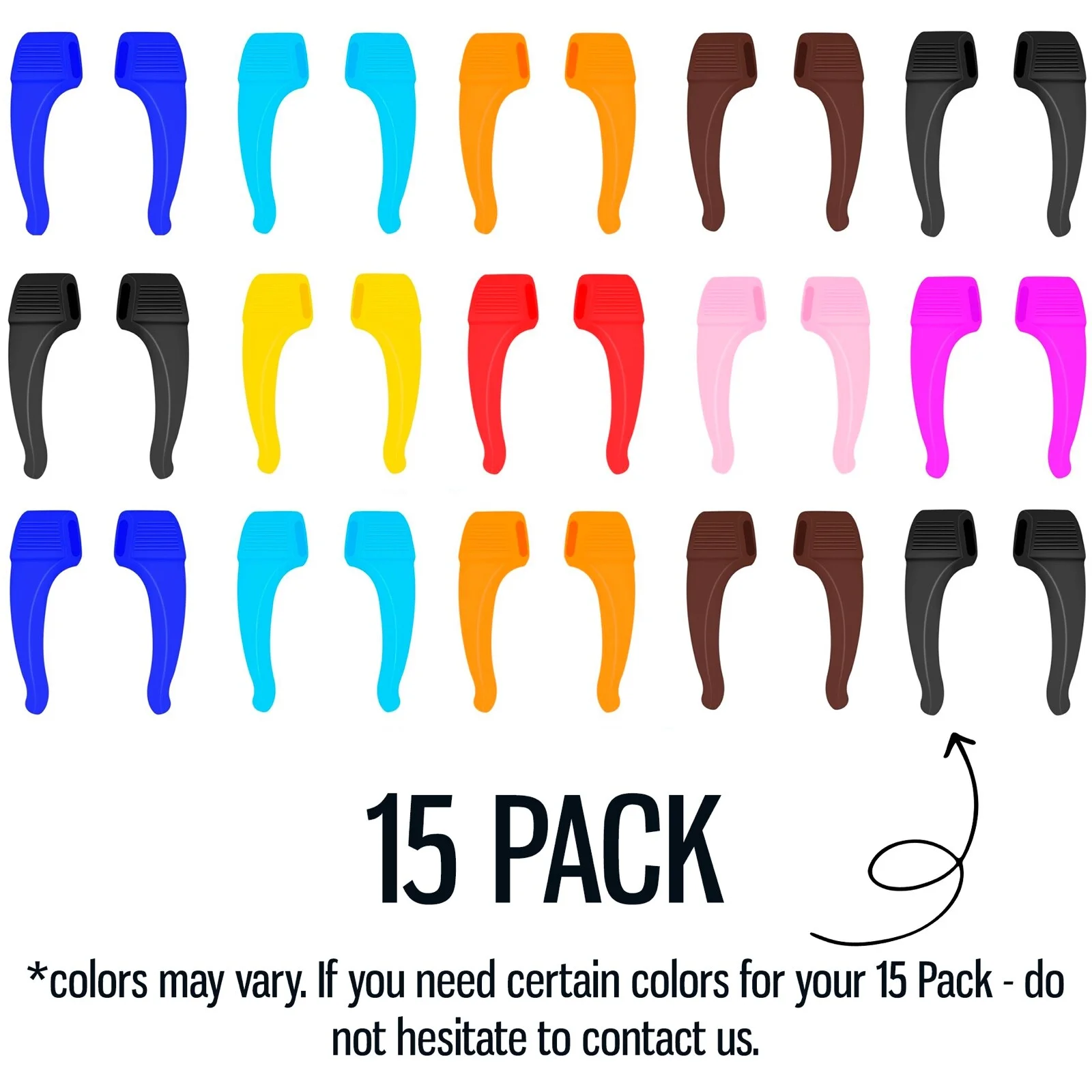 5/15/25 Pack Glasses Silicone Ear Hook Eyeglasses Anti Slip Grip Temple Holder 2