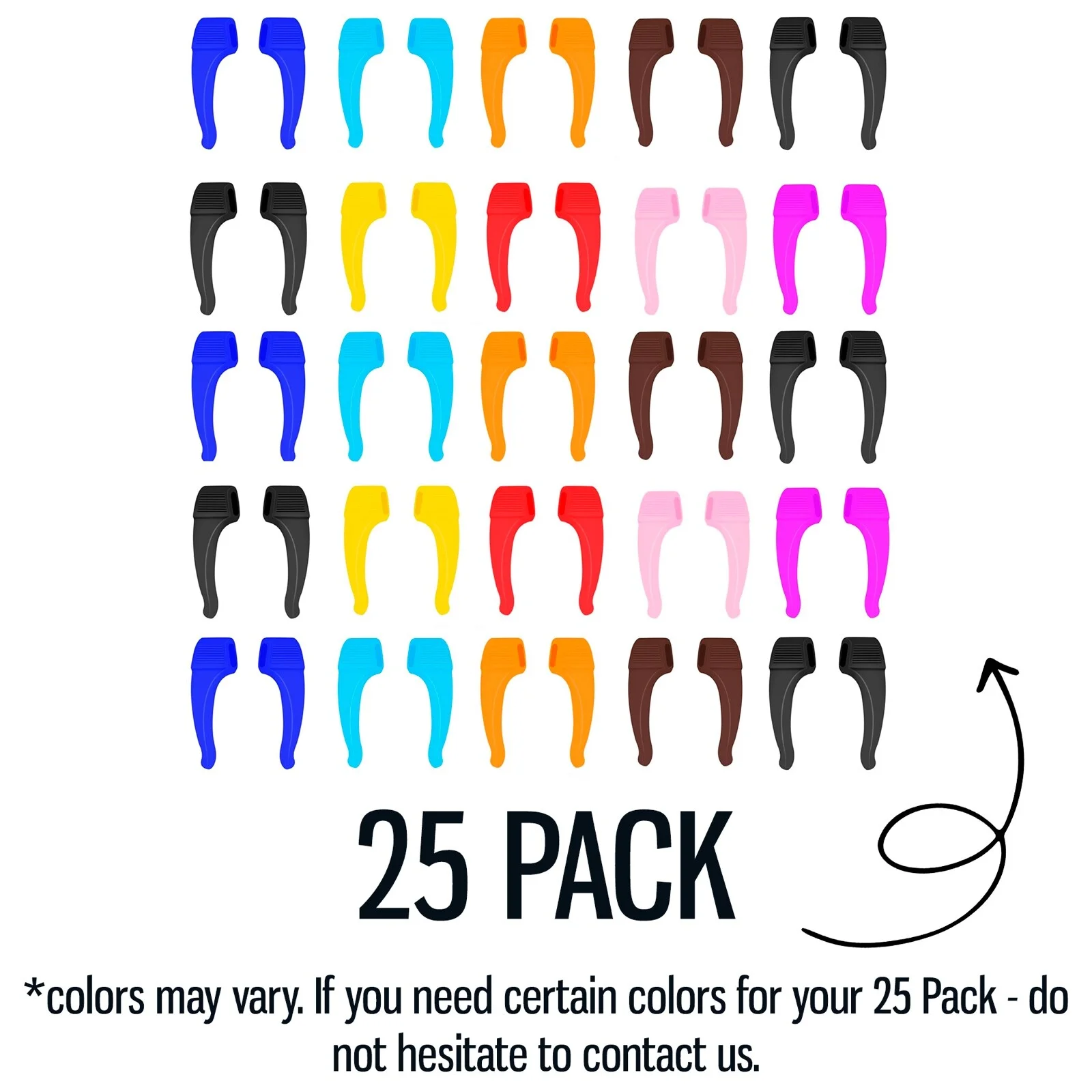 5/15/25 Pack Glasses Silicone Ear Hook Eyeglasses Anti Slip Grip Temple Holder 3