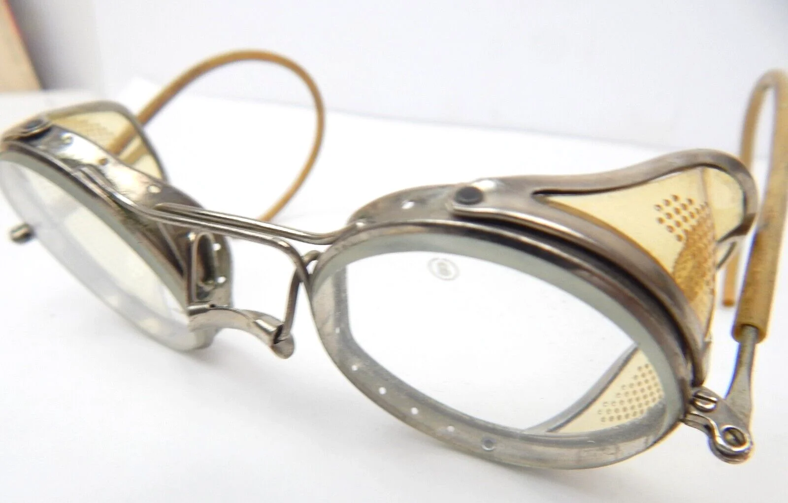 5L VTG Safety Eyeglasses w/ Side Shields Prescription? Industrial Steampunk 2
