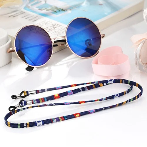 5mm Wide DIY Eyeglass Sunglasses Cord Strap Ethnic Style Cotton Eyewear Lanyard 3