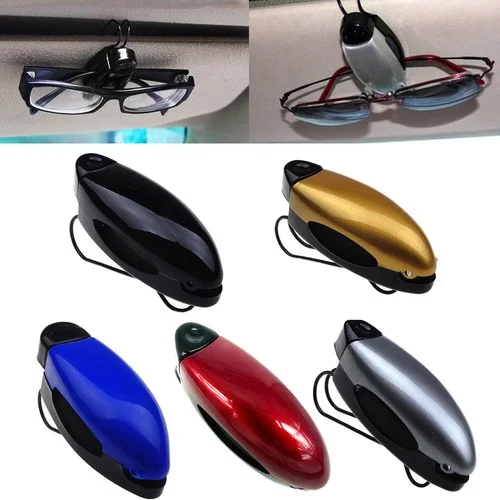 5pcs Car Auto Sun Visor Clip Holder For Reading Glasses Sunglasses Eyeglass Card