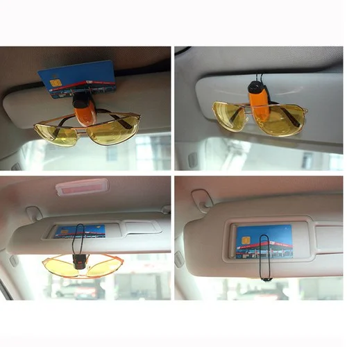5pcs Car Auto Sun Visor Clip Holder For Reading Glasses Sunglasses Eyeglass Card 2