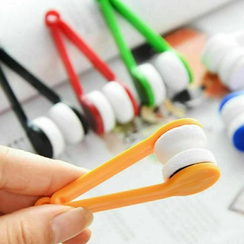 5Pcs Eyeglass Cleaner Lens Microfiber Brush Spectacles Glasses Cleaning Clip 3