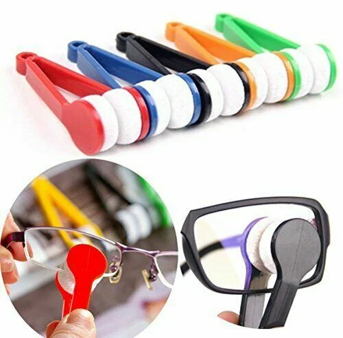 5Pcs Eyeglass Cleaner Lens Microfiber Brush Spectacles Glasses Cleaning Clip 4