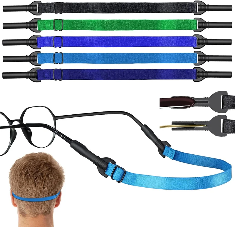 5Pcs Eyeglasses Strap Adjustable Sunglasses Strap for Men Women, Anti-Slip Kids 1