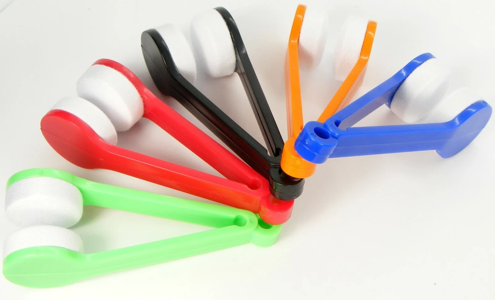 5Pcs Sun Glasses Eyeglass Cleaner Microfiber Cloth Lens Wipes Brush Cleaning Lot 3