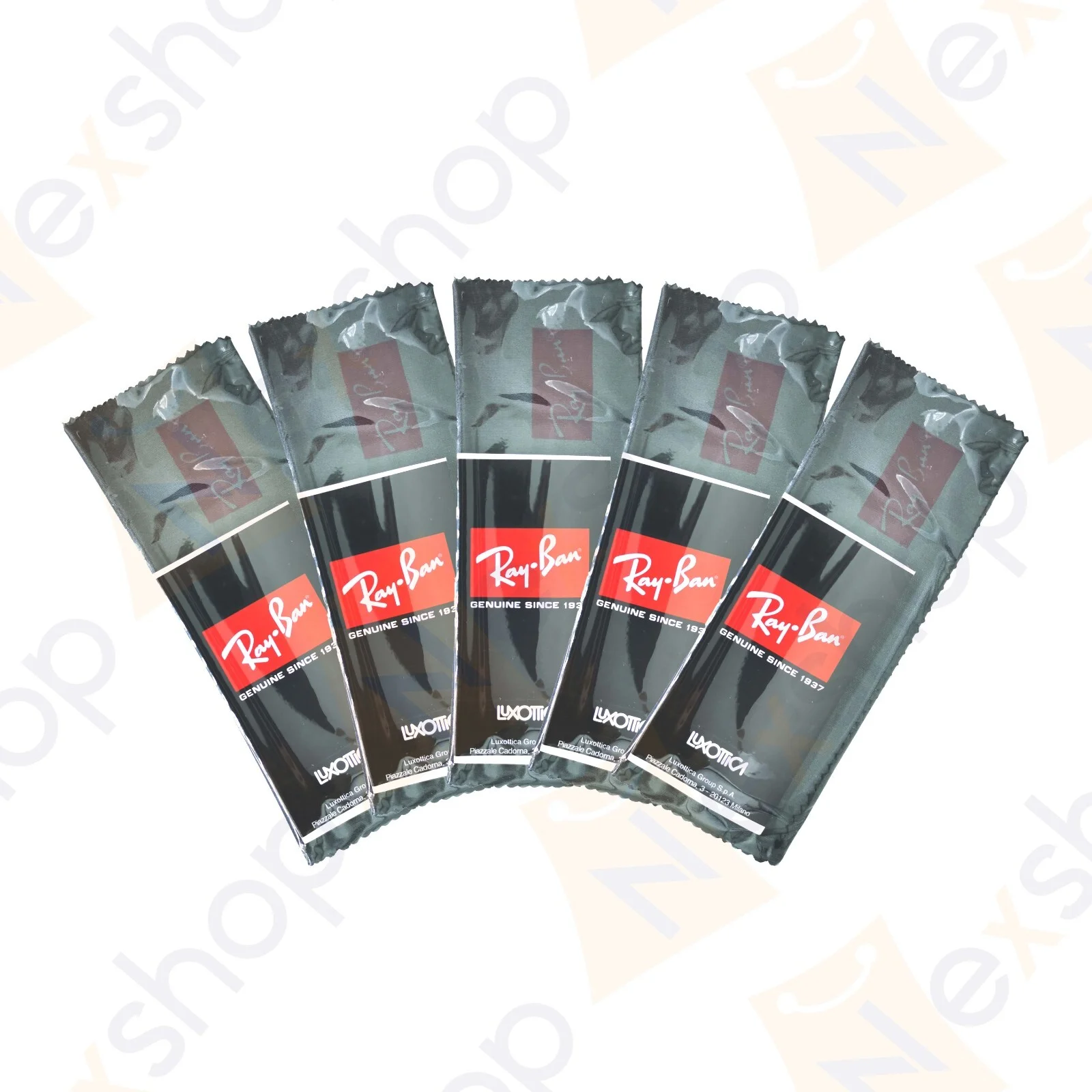 5x Rayban Sunglasses Eyeglass Microfiber Lens Cleaning Cloth - Light Gray 2