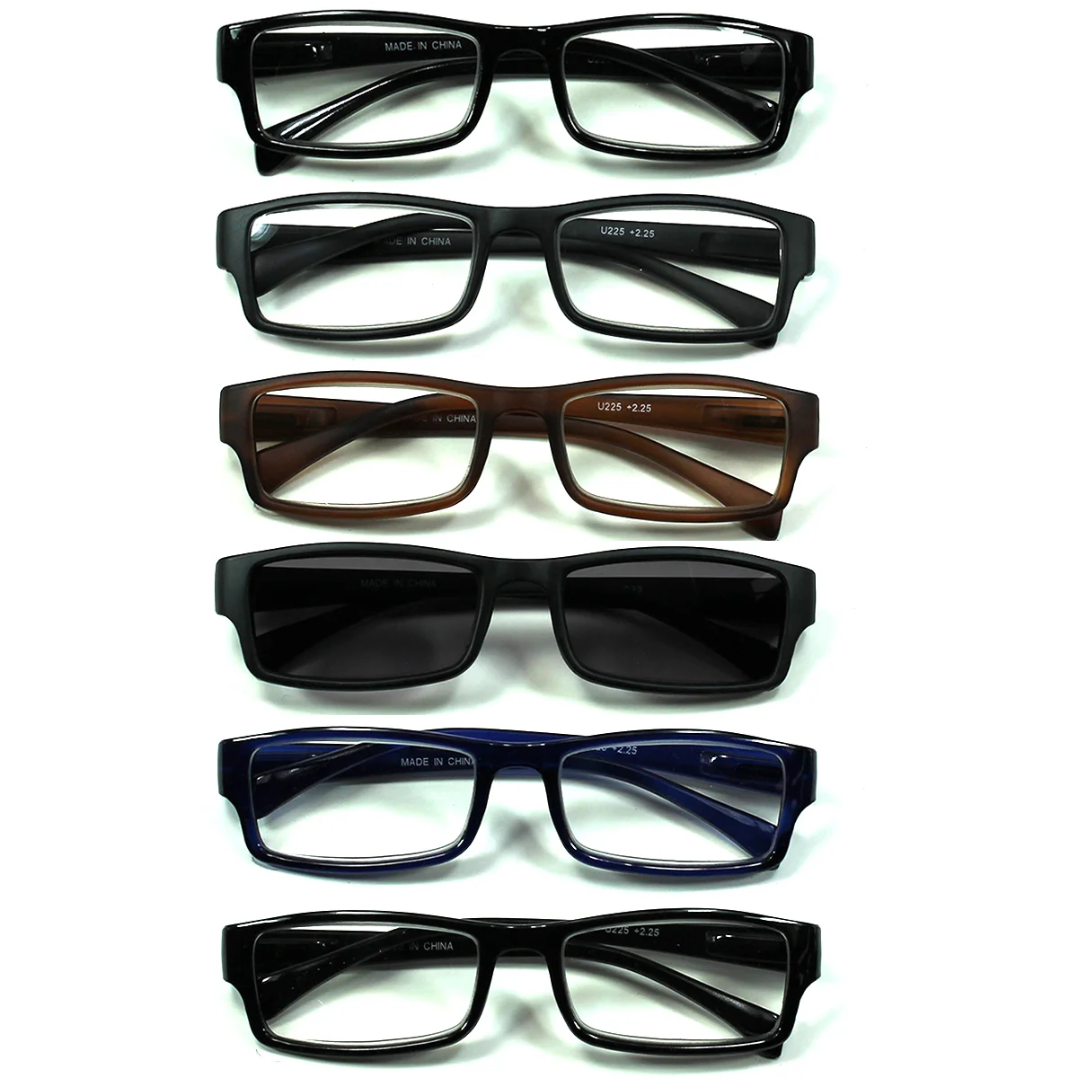 6-pack Spring Hinges Reading Glasses Unisex (5+1 Sunglasses Reader) 2
