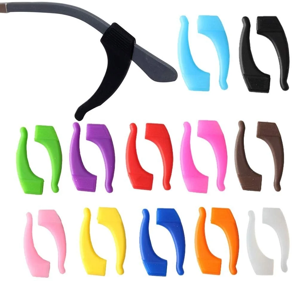 6 Pair Anti Slip Glasses Ear Hooks Tip Eyeglasses Grip Temple Holder Silicone US 2