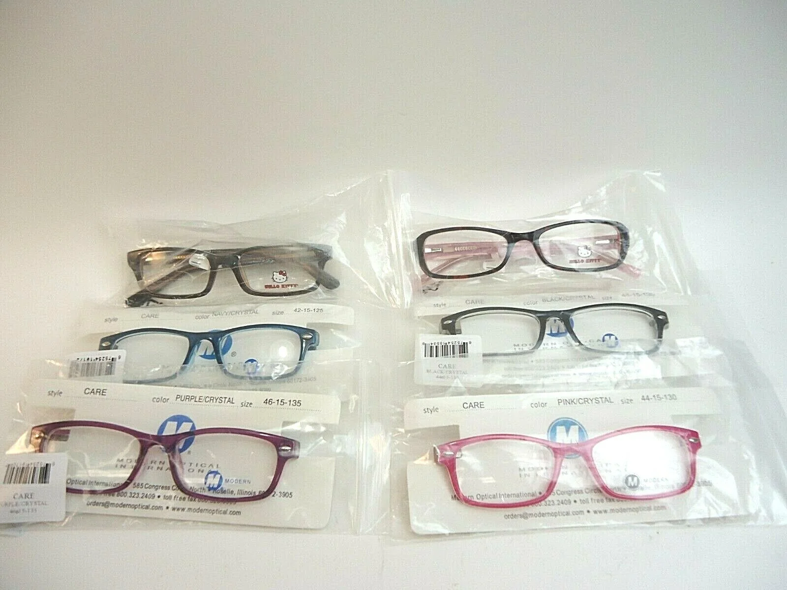 6 Pair of Childrens Eyeglass Frames Hello Kitty Modern Optical Various Sizes 2