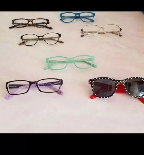 6 Pairs Of Prescription Eye Glasses Young Girls Zenni Phoebe Cases Multicolored