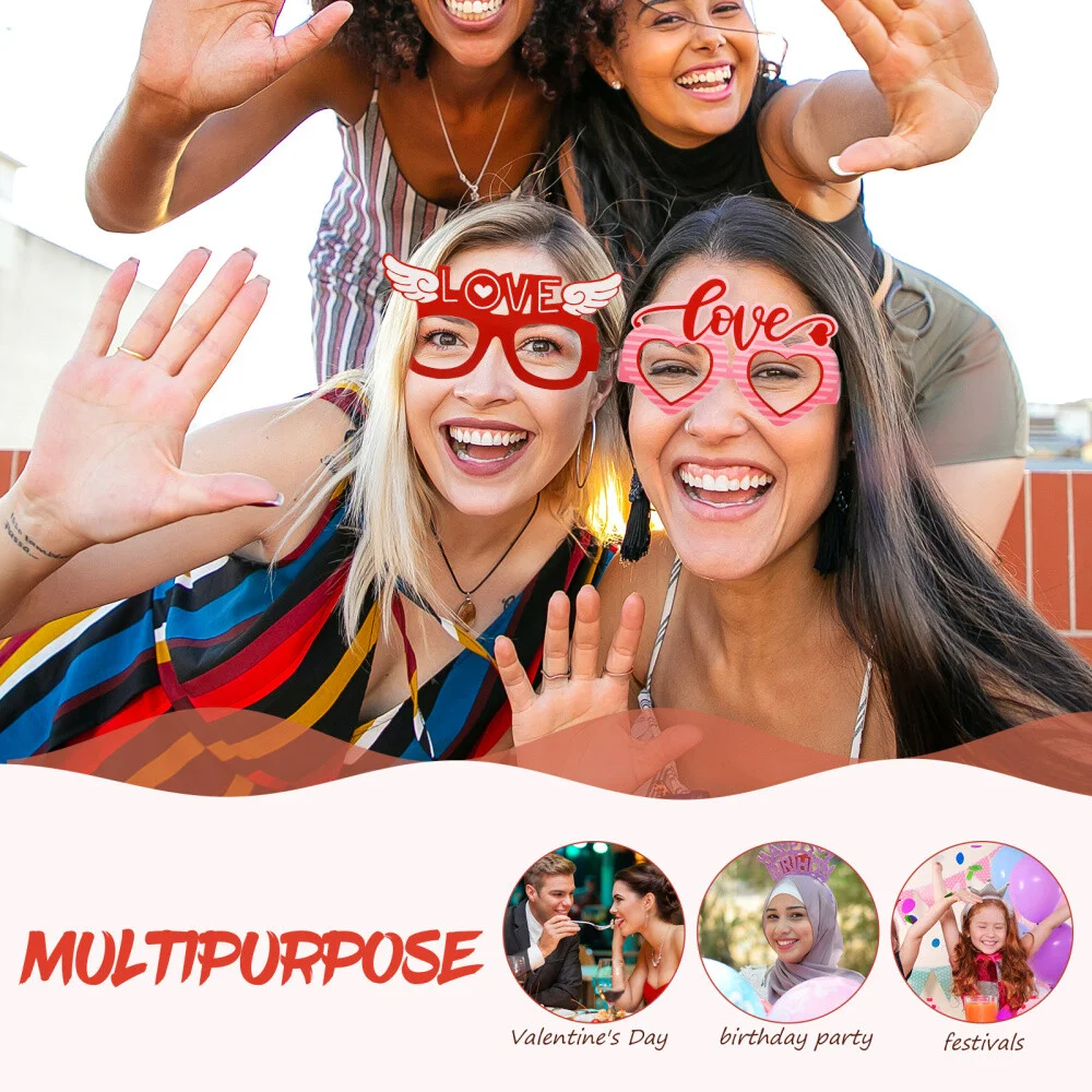 6 Pcs Valentines Party Eyeglasses Valentine Glasses Adulting Gifts Sunglasses 3