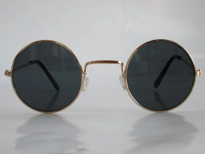 60S 70S HIPPIE RETRO GROOVY JOHN LENNON ROCKER COSTUME ROUND GLASSES LENS ADULT 2