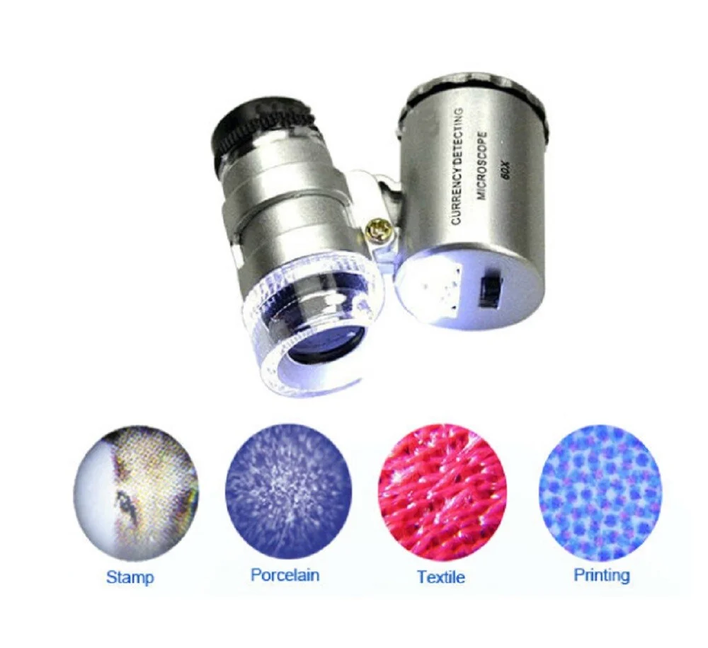 60X Magnifying Loupe Jewelry Jewelers Pocket Magnifier Loop Eye Glass Led Light 2