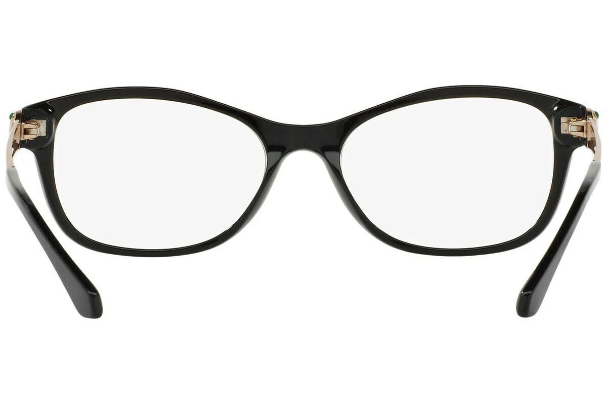 $650 New BVLGARI BV 4138-K-B 5195 54mm Black 24k Gold Serpenti Eyeglasses Italy 4