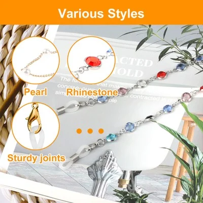 6PCS Eyeglasses Chain Glasses Strap Neck Cord Sports Sunglass Rope String Holder 2