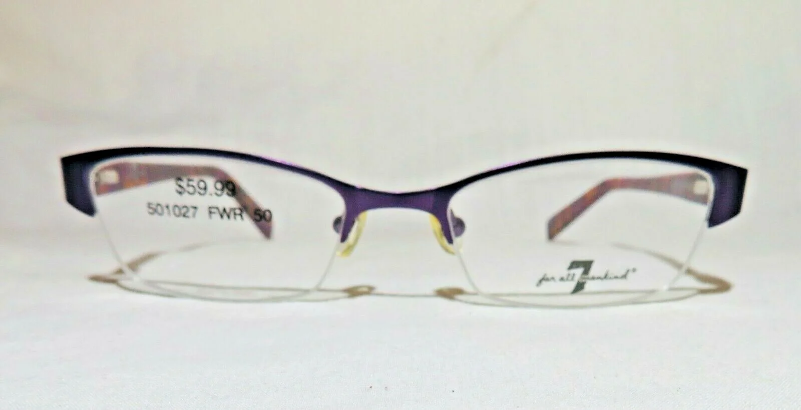 7 for all Mankind NEW 658 eyeglasses, 50-18-142 , frames, Plum eyewear glasses 3