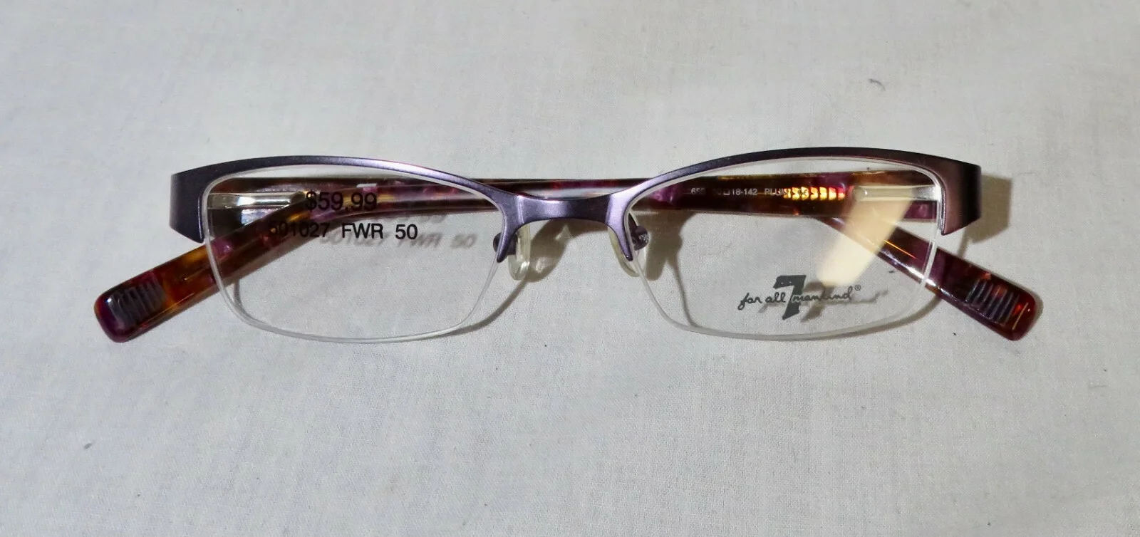 7 for all Mankind NEW 658 eyeglasses, 50-18-142 , frames, Plum eyewear glasses 4