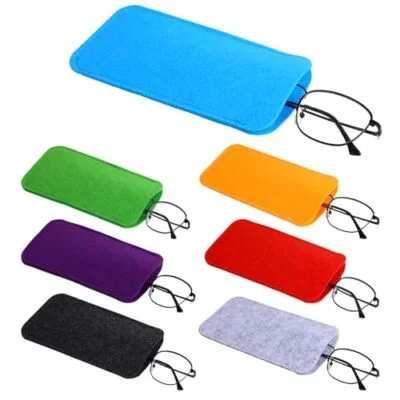 7 PCS Soft Eyeglass Cases, Felt Eye Glass Case Travel Glasses Case Slip in
