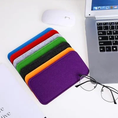 7 PCS Soft Eyeglass Cases, Felt Eye Glass Case Travel Glasses Case Slip in 2