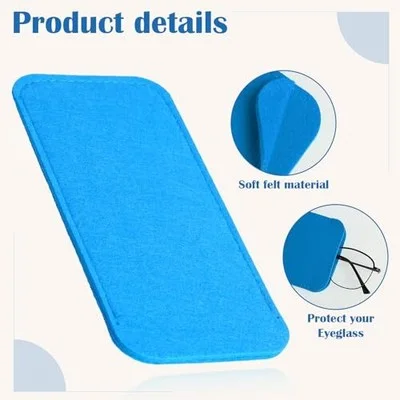 7 PCS Soft Eyeglass Cases, Felt Eye Glass Case Travel Glasses Case Slip in 3