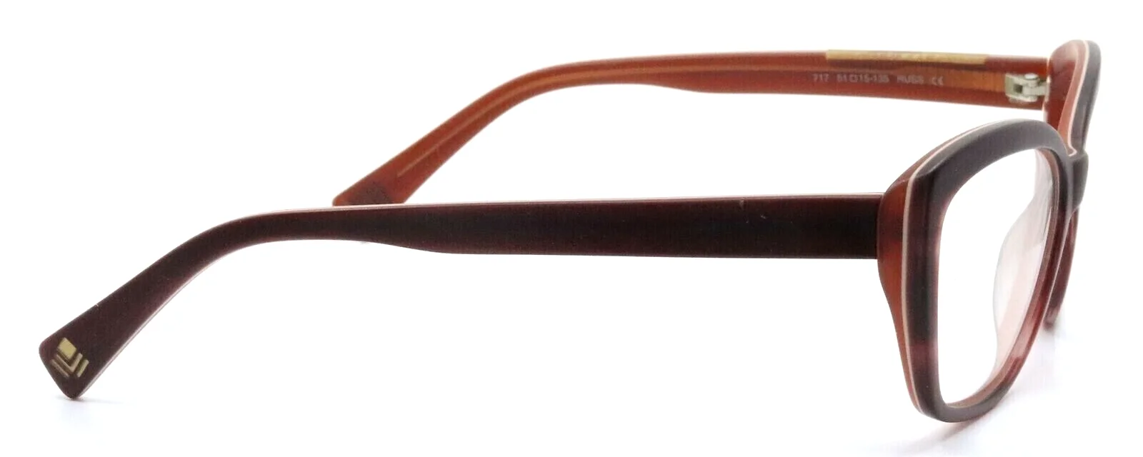 7FAM 7 For All Mankind 717 RUSS Brown Stripe Cat Eye Womens Eyeglasses 51-15-135 4