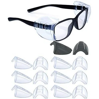 7Pairs Eyeglasses Side Shields Clear Flexible Slip On Shield Fits Small-Medium