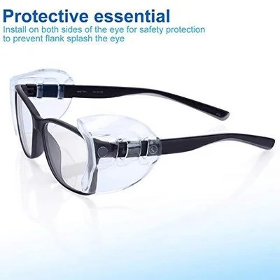 7Pairs Eyeglasses Side Shields Clear Flexible Slip On Shield Fits Small-Medium 2