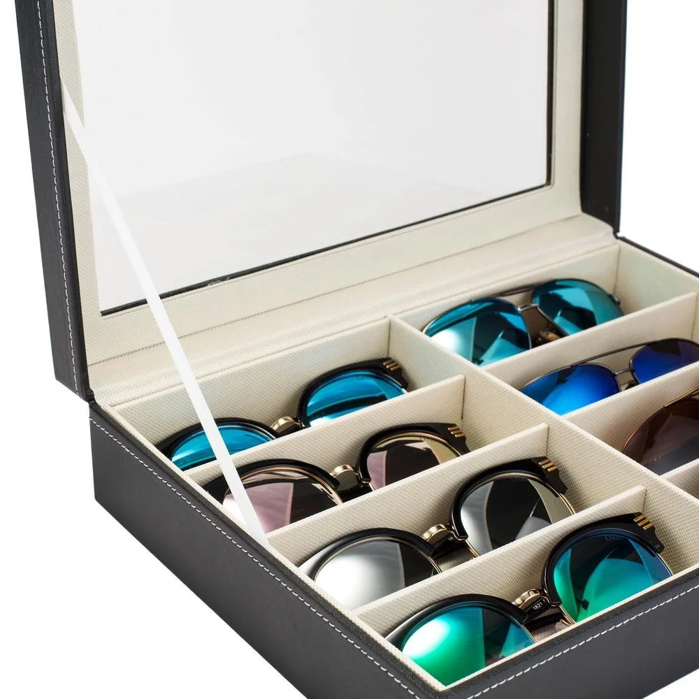8 Grid Eye Glasses Case Eyewear Sunglasses Display Storage Box Holder Organizer 2