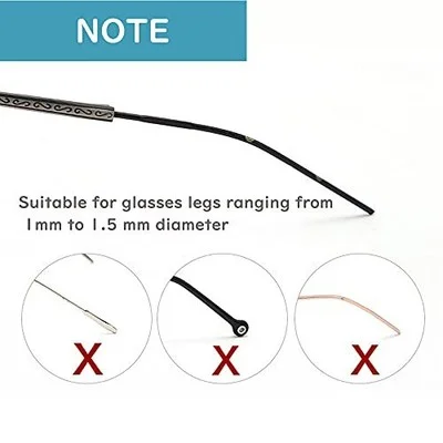 8 Pairs Eyeglass End Tips Ear Sock Pieces Antislip Tube Replacement Tips Silicon 4