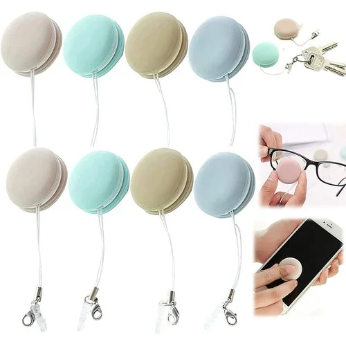 8pcs Portable Phone Cleaner Screen Cleaner Wipe Kit Eyeglass Wash Keychain USA 3