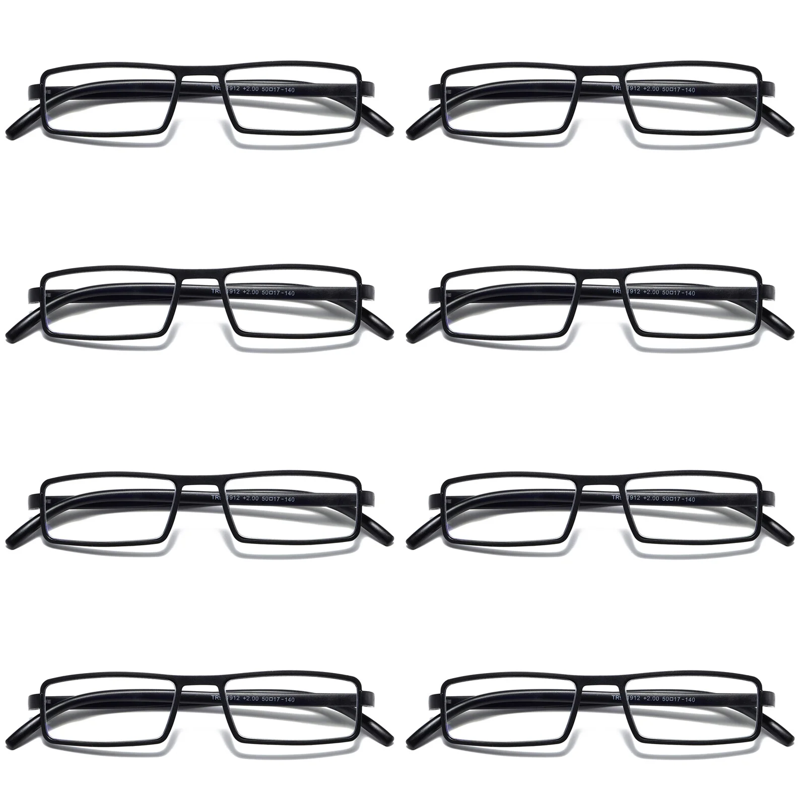 8PK Unisex Unbreakable Lightweight Reading Glasses Blue Light Blocking Readers