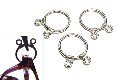 925 Sterling Silver Charm EyeGlass Holder Loop Jewelry Finding