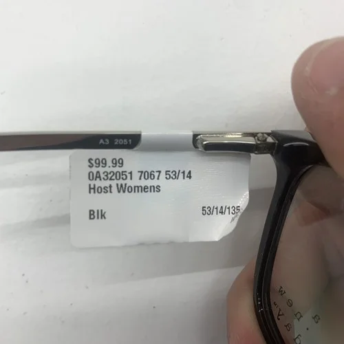 A New Day OA32051 Womens Black Eyeglass Frames Size 53-14-135 2