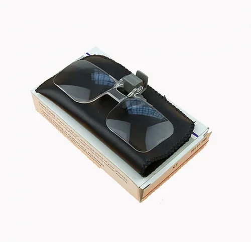 Acrylic Folding Eyeglass Clip On Magnifying Lens Flip Loupe Glass Style Precise 2