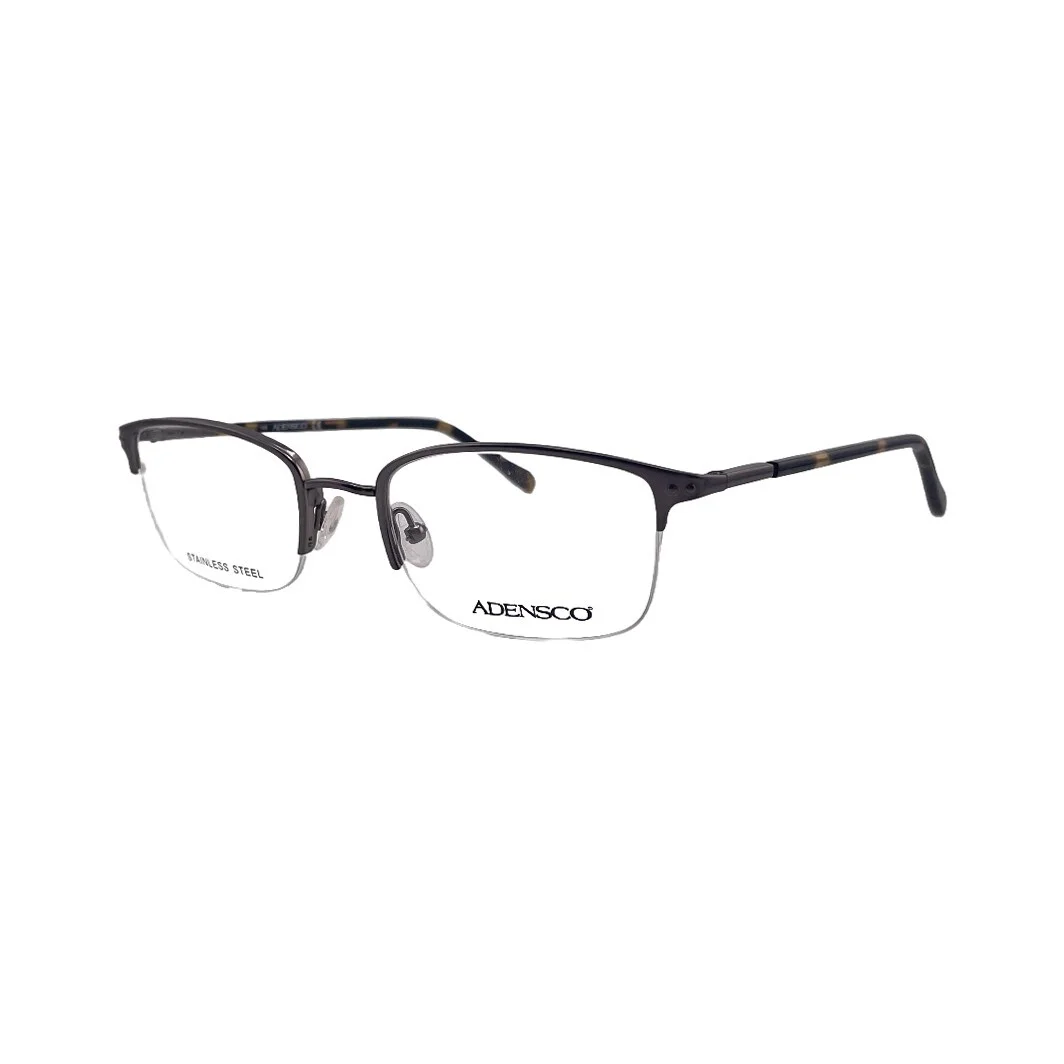 Adensco Gunmetal Half Rim Eyeglasses Frames 51mm 20mm 145mm - AD103 1J1