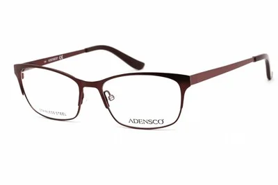 Adensco Unisex Eyeglasses Burgundy Full Rim Rectangular Frame Ad 211 0YAN 00