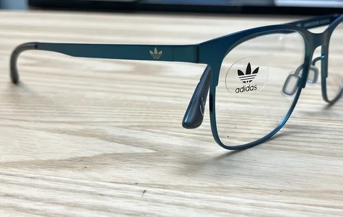 Adidas AOM0010.027 Eyeglass Frame Sporty Bright Blue Metal Rubber Temple Grip 2