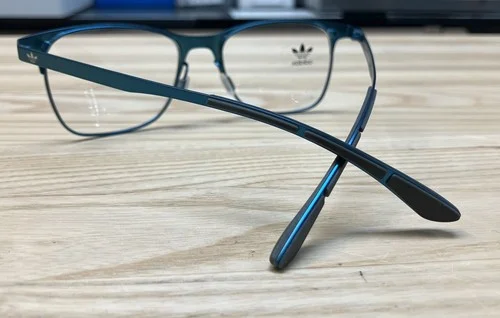 Adidas AOM0010.027 Eyeglass Frame Sporty Bright Blue Metal Rubber Temple Grip 4