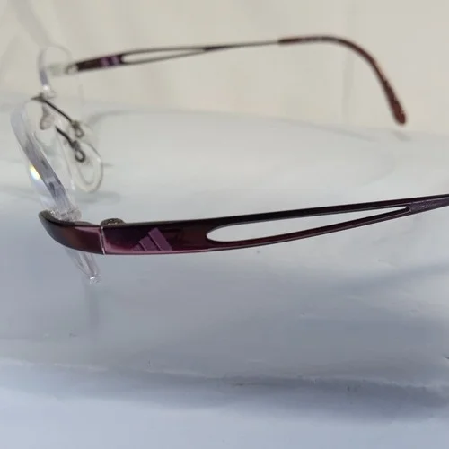 Adidas Red a744 40 6053 Youth Eyeglass Frames Brushed Silver Austria 17-35-120 2